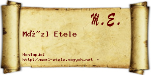 Mözl Etele névjegykártya